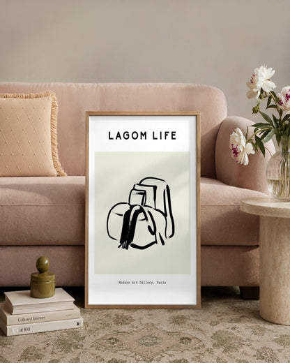SENT Studio - Bohemian Poster No. 44 - framed print in a styled room