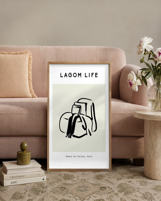 SENT Studio - Bohemian Poster No. 44 - framed print in a styled room