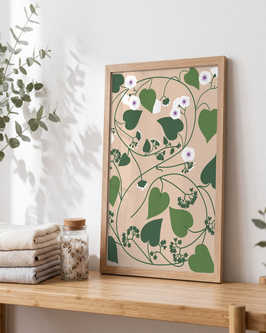SENT Studio - Botanical Poster No. 28 - framed print in a styled room