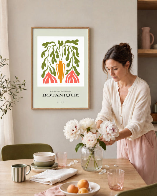 SENT Studio - Blooming Flowers Poster No. 46 - framed print in a styled room