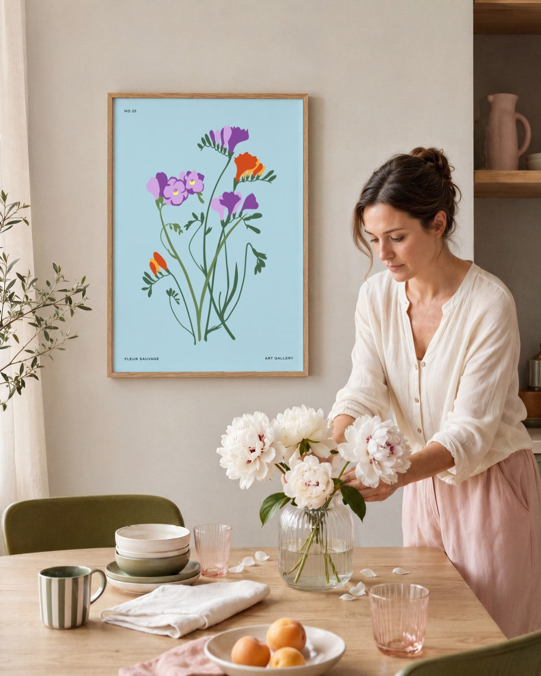 SENT Studio - Botanical Poster No. 43 - framed print in a styled room