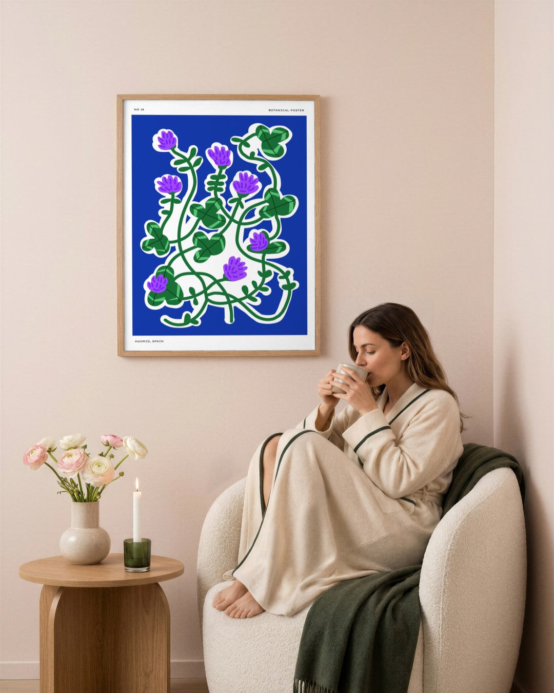 SENT Studio - Aesthetic Poster No. 18 - framed print in a styled room