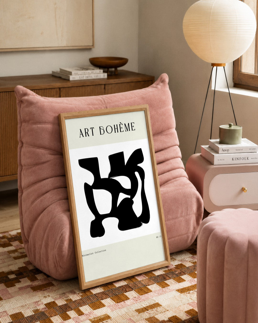 SENT Studio - Bohemian Poster No. 78 - framed print in a styled room