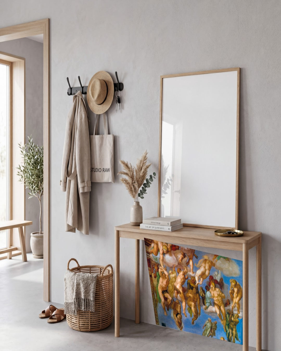 Renaissance Masters - Ascent of the Blessed - framed print in a styled room