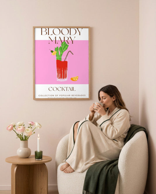 SENT Studio - Cocktail Poster No. 31 - framed print in a styled room