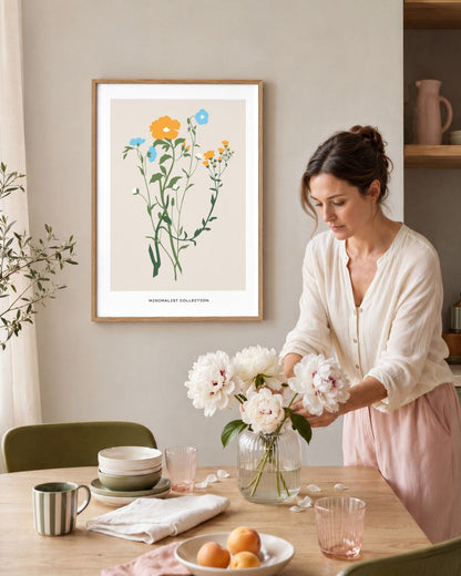 SENT Studio - Botanical Poster No. 16 - framed print in a styled room