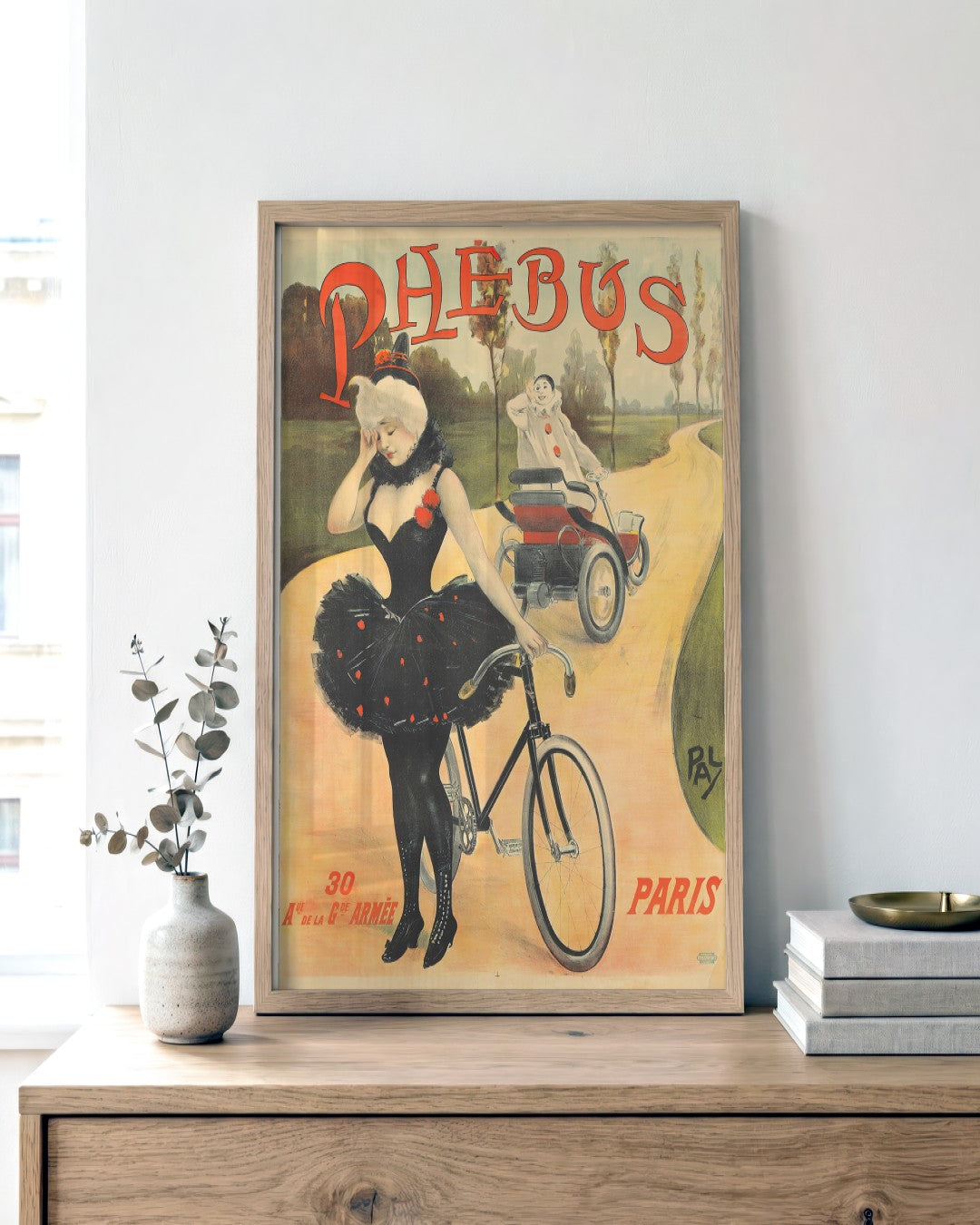 Phébus - Vintage Poster (1899) - framed print in a styled room