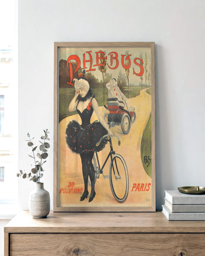 Phébus - Vintage Poster (1899) - framed print in a styled room