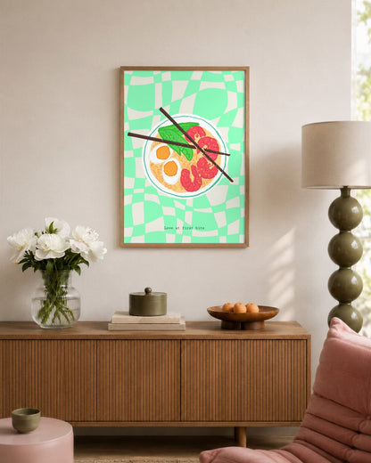 SENT Studio - Cravings Poster No. 23 - framed print in a styled room