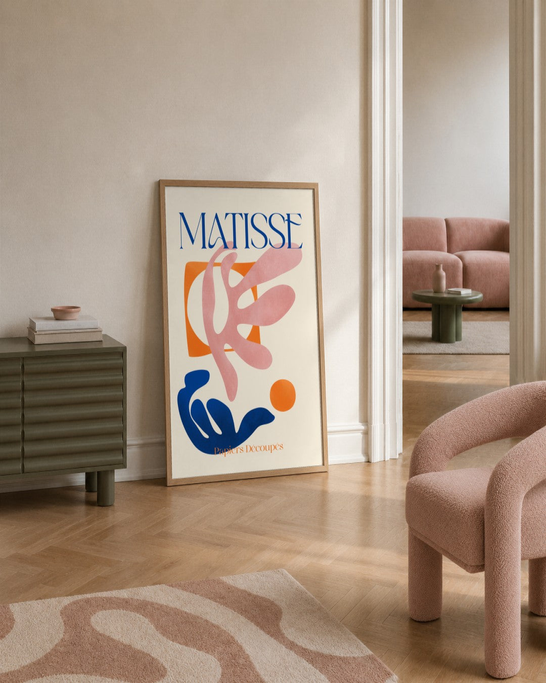 SENT Studio - Cut-out Garden - framed print in a styled room