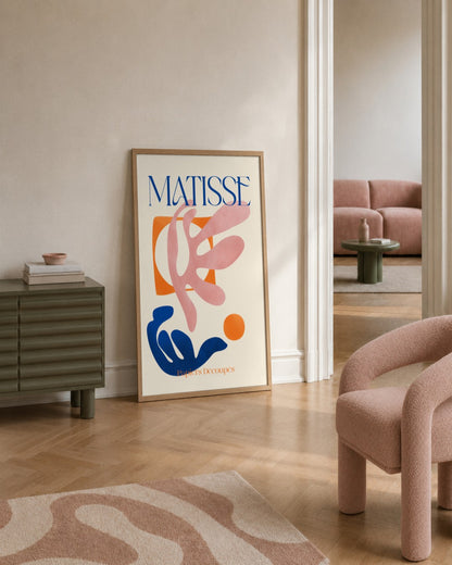 SENT Studio - Cut-out Garden - framed print in a styled room