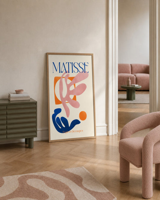 SENT Studio - Cut-out Garden - framed print in a styled room