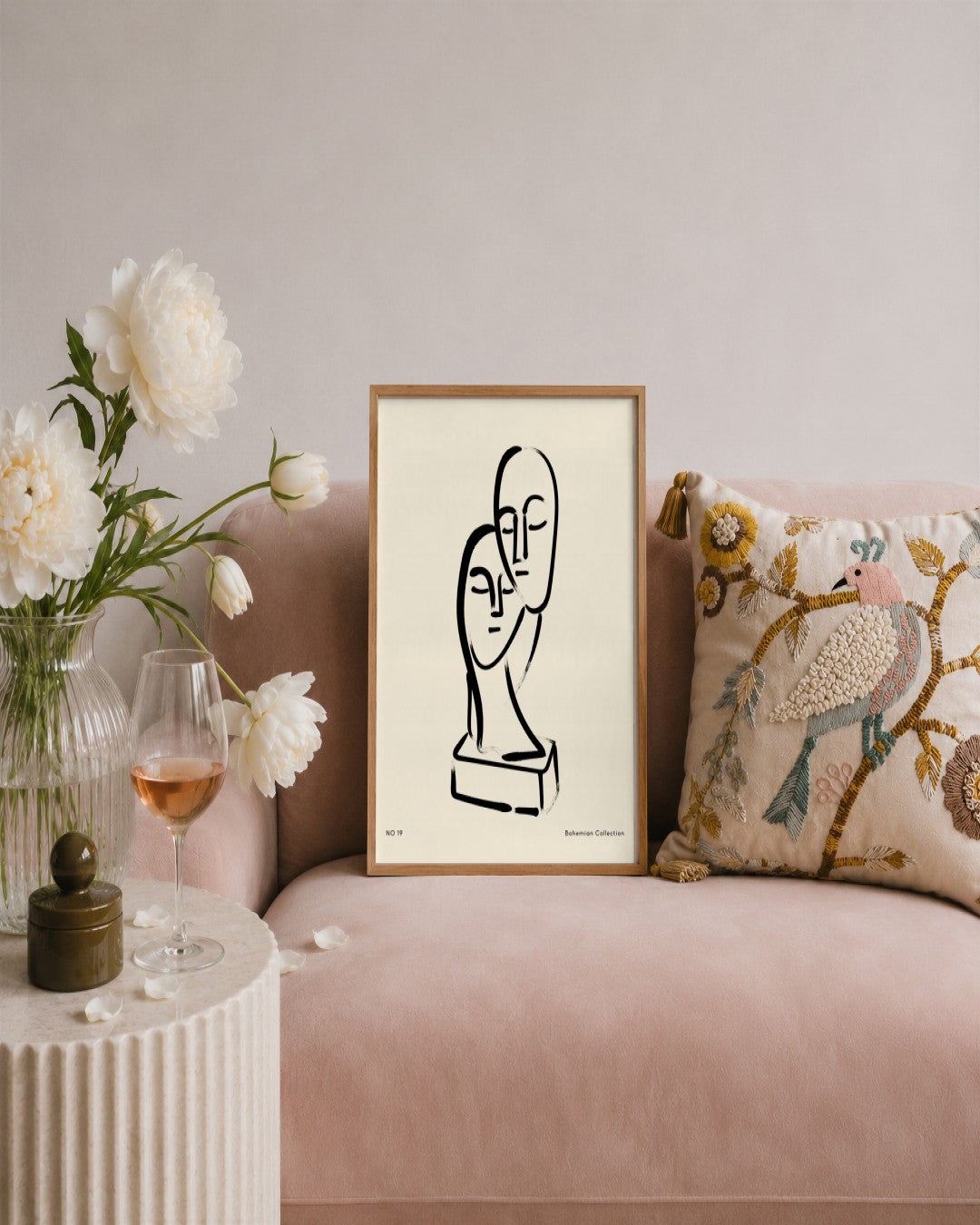 SENT Studio - Bohemian Poster No. 97 - framed print in a styled room