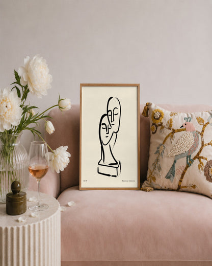 SENT Studio - Bohemian Poster No. 97 - framed print in a styled room