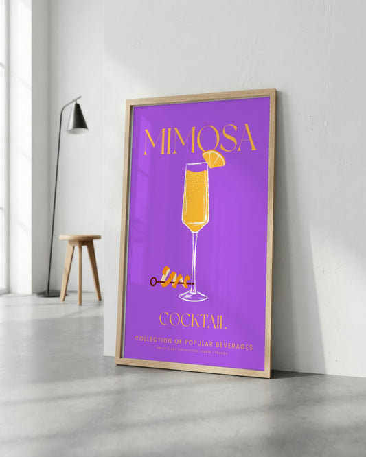 SENT Studio - Cocktail Poster No. 24 - framed print in a styled room