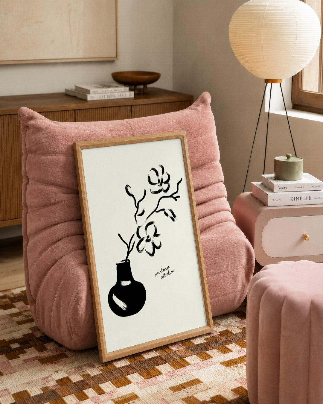 SENT Studio - Bohemian Poster No. 18 - framed print in a styled room