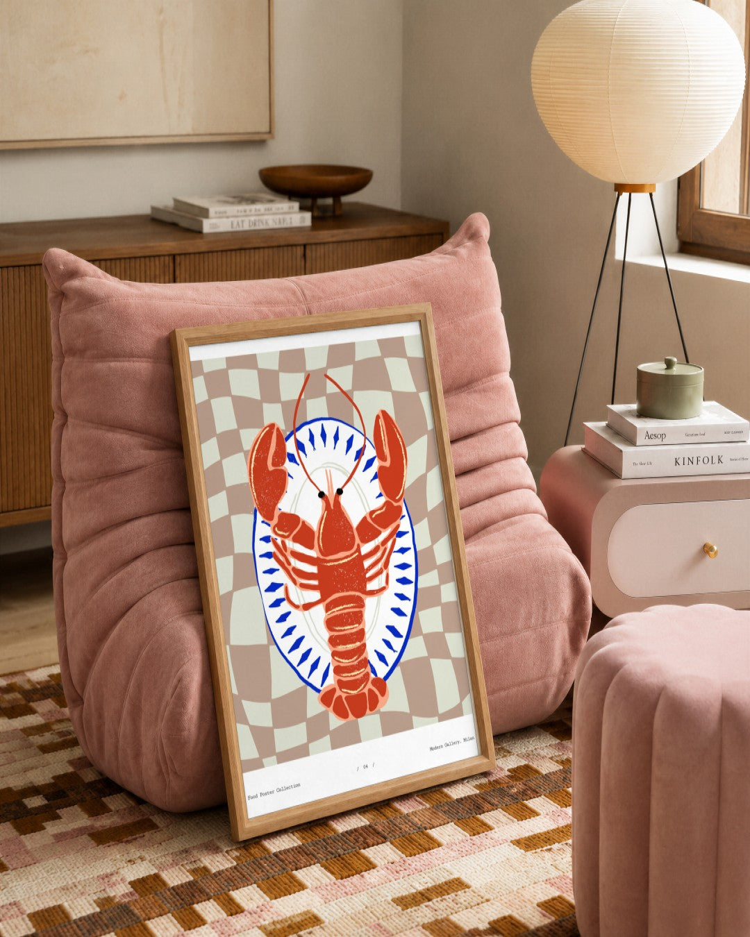 SENT Studio - Cravings Poster No. 4 - framed print in a styled room