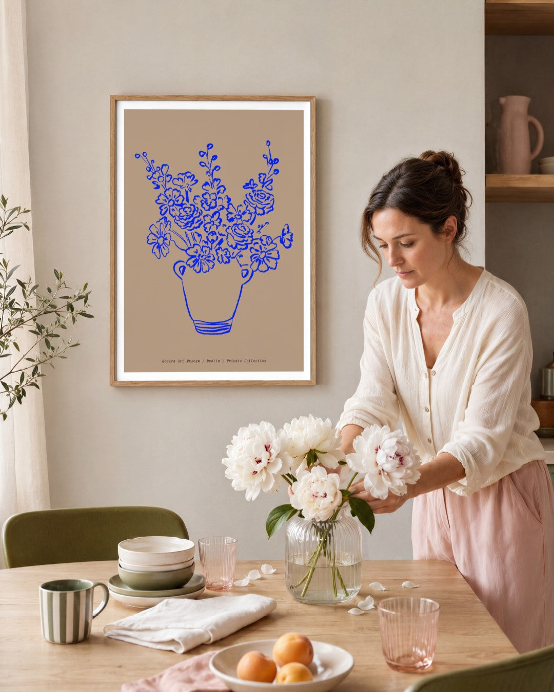 SENT Studio - Blooming Flowers Poster No. 48 - framed print in a styled room