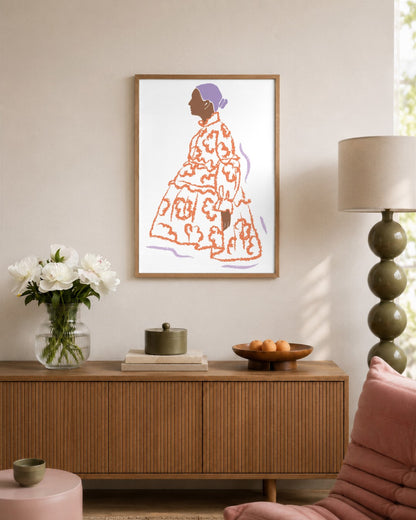 SENT Studio - Blooming Flowers Poster No. 59 - framed print in a styled room