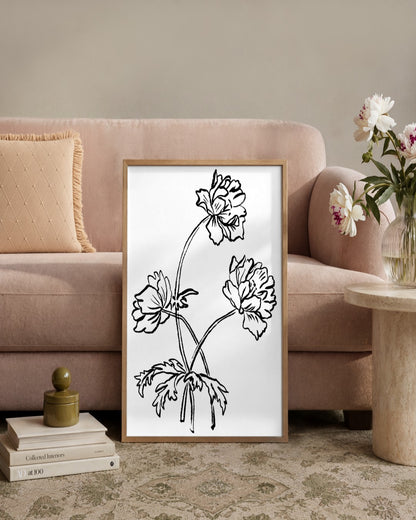 SENT Studio - Blooming Flowers Poster No. 10 - framed print in a styled room
