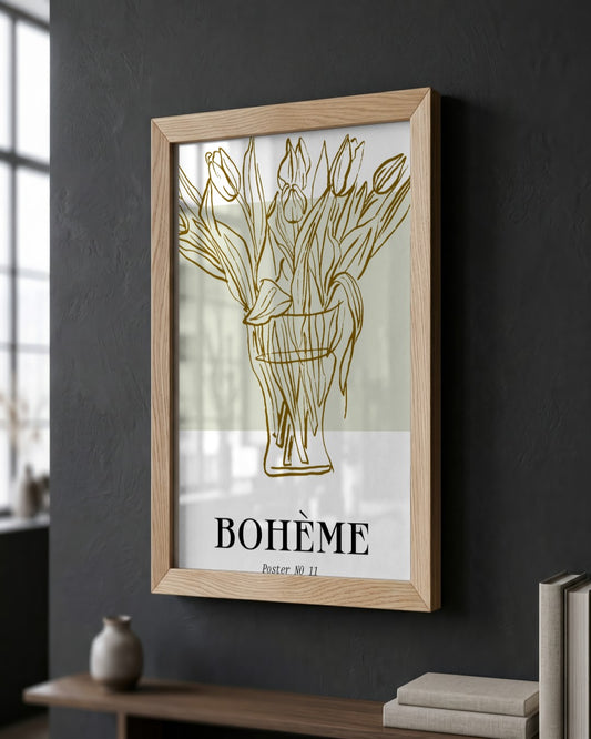 SENT Studio - Blooming Flowers Poster No. 11 - framed print in a styled room