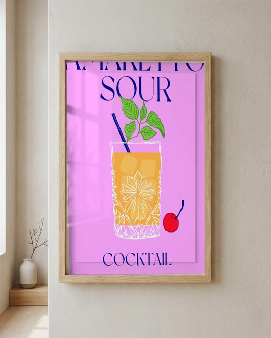 SENT Studio - Cocktail Poster No. 1 - framed print in a styled room