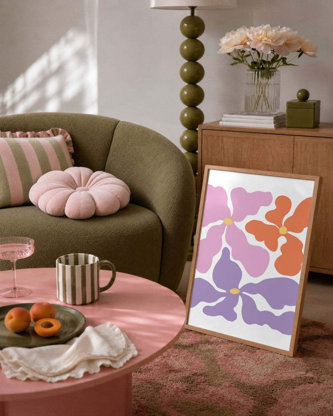 SENT Studio - Blooming Flowers Poster No. 39 - framed print in a styled room