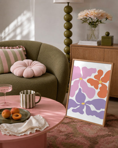 SENT Studio - Blooming Flowers Poster No. 39 - framed print in a styled room