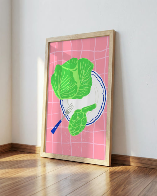 SENT Studio - Cravings Poster No. 5 - framed print in a styled room