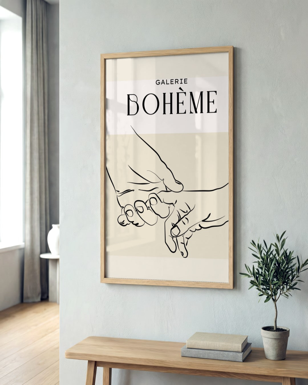 SENT Studio - Bohemian Poster No. 16 - framed print in a styled room