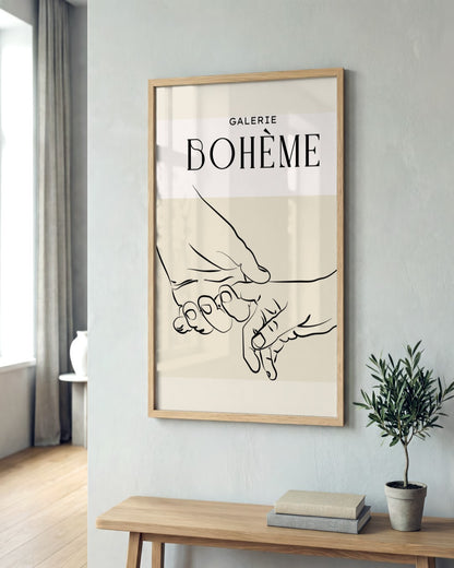 SENT Studio - Bohemian Poster No. 16 - framed print in a styled room