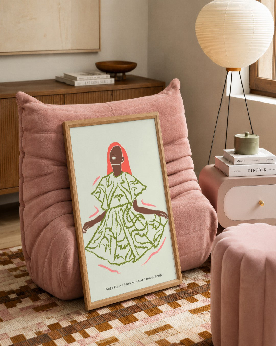 SENT Studio - Blooming Flowers Poster No. 57 - framed print in a styled room