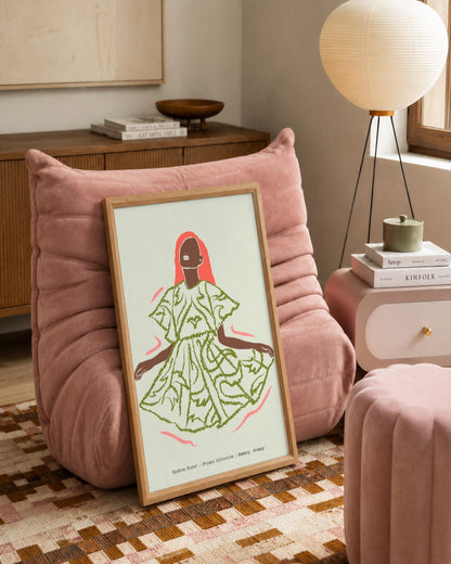 SENT Studio - Blooming Flowers Poster No. 57 - framed print in a styled room