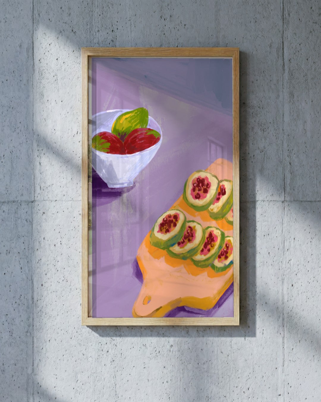 SENT Studio - Figs - framed print in a styled room