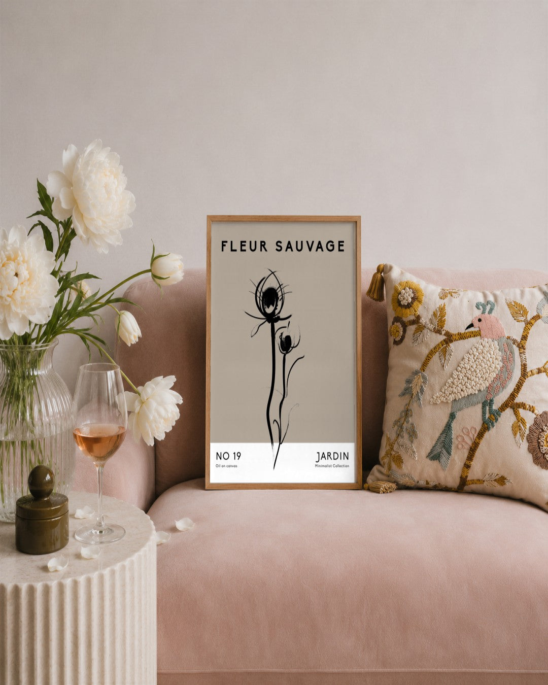 SENT Studio - Bohemian Poster No. 34 - framed print in a styled room