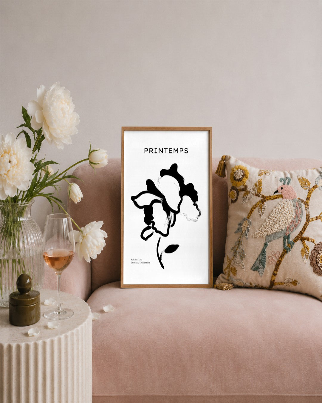 SENT Studio - Bohemian Poster No. 15 - framed print in a styled room