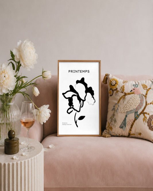 SENT Studio - Bohemian Poster No. 15 - framed print in a styled room