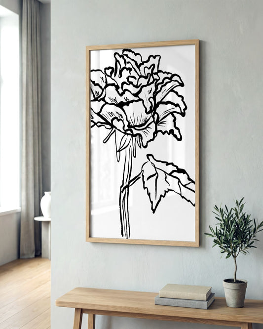 SENT Studio - Blooming Flowers Poster No. 21 - framed print in a styled room