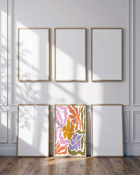 SENT Studio - Blooming Flowers Poster No. 50 - framed print in a styled room