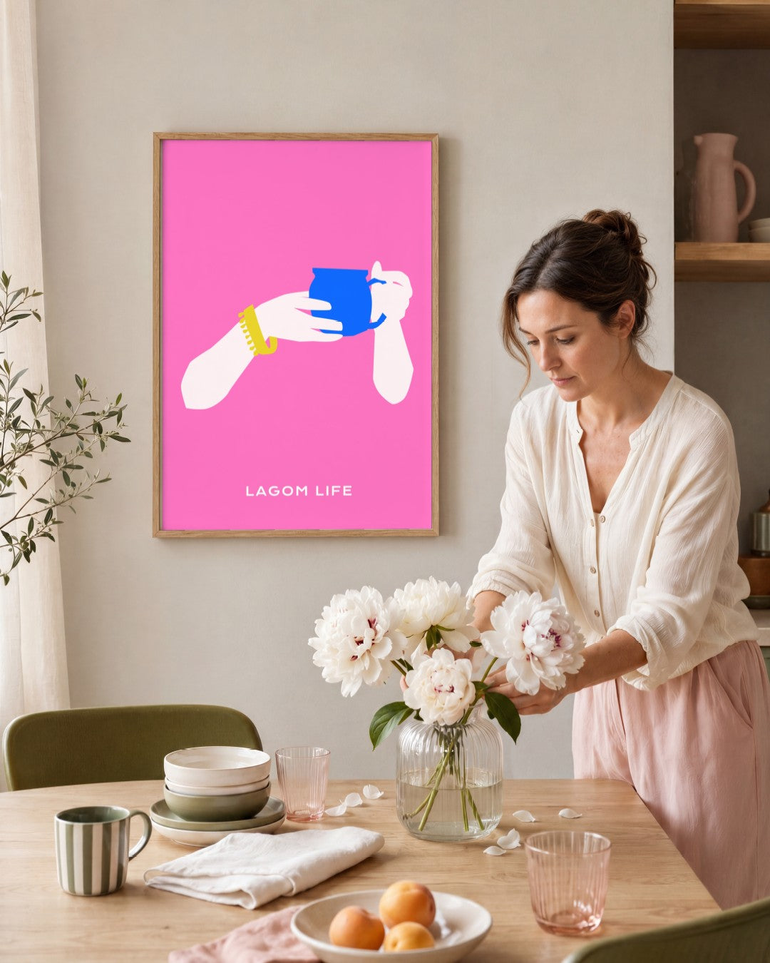 SENT Studio - Abstract Poster No. 58 - framed print in a styled room