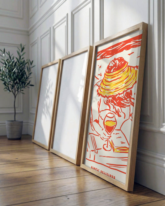SENT Studio - Cravings Poster No. 56 - framed print in a styled room
