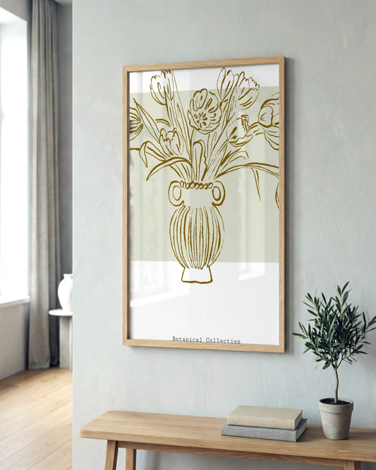 SENT Studio - Blooming Flowers Poster No. 16 - framed print in a styled room