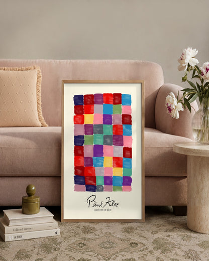 SENT Studio - Colour Squares - framed print in a styled room