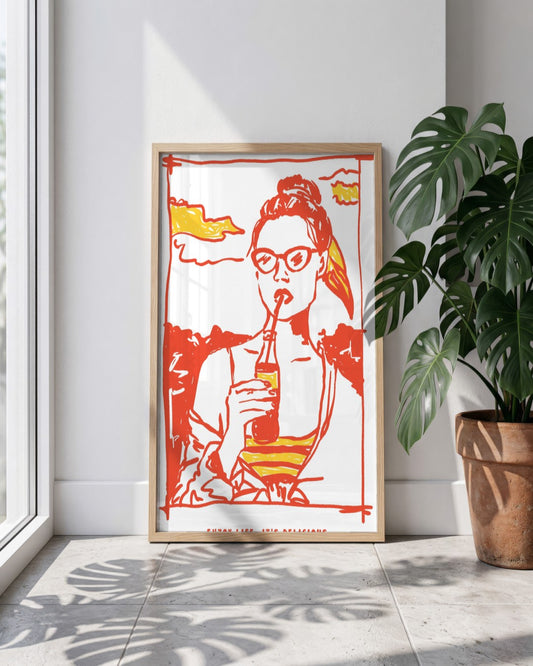 SENT Studio - Cravings Poster No. 60 - framed print in a styled room