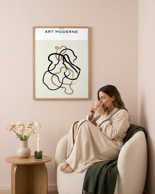 SENT Studio - Bohemian Poster No. 100 - framed print in a styled room