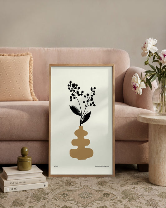 SENT Studio - Bohemian Poster No. 45 - framed print in a styled room
