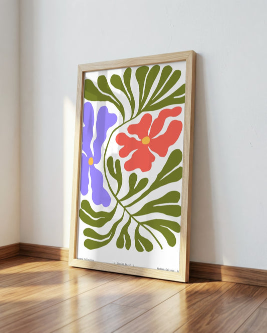 SENT Studio - Blooming Flowers Poster No. 47 - framed print in a styled room