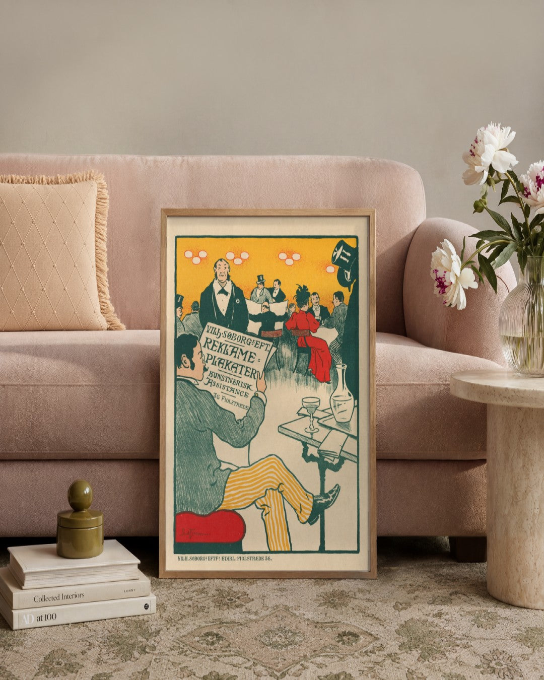 Paul Gustav Fischer - Masters of the Poster: Poster for Exhibition of Artistic Posters of Wilhelm Söborg - framed print in a styled room