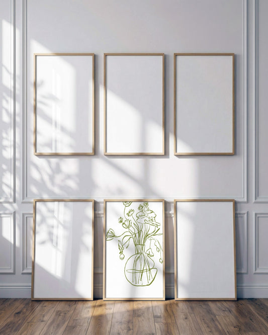 SENT Studio - Blooming Flowers Poster No. 19 - framed print in a styled room