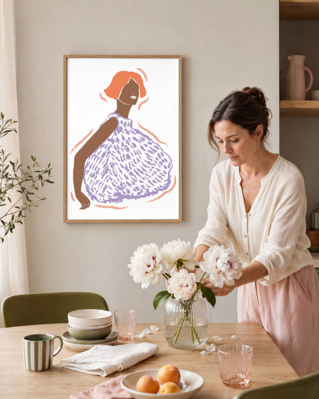 SENT Studio - Blooming Flowers Poster No. 58 - framed print in a styled room